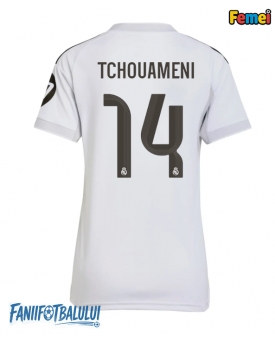 Real Madrid Aurelien Tchouameni #14 Tricou Fotbal Replică 2025-26 Femei Acasa